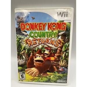 Donkey Kong Country Returns (Nintendo Wii, 2010) Complete In Box Cib Tested !!